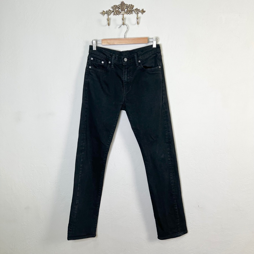 Levis 513‎ Slim Straight Fit Black Jeans Mens 29x32 Stretch Denim 085130207